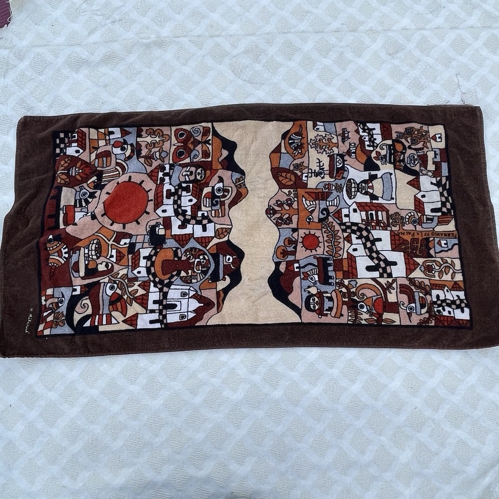 Vintage Fernando La Palma Hilasal Cotton Bath Towel El Salvador  23.5"x 45.5"